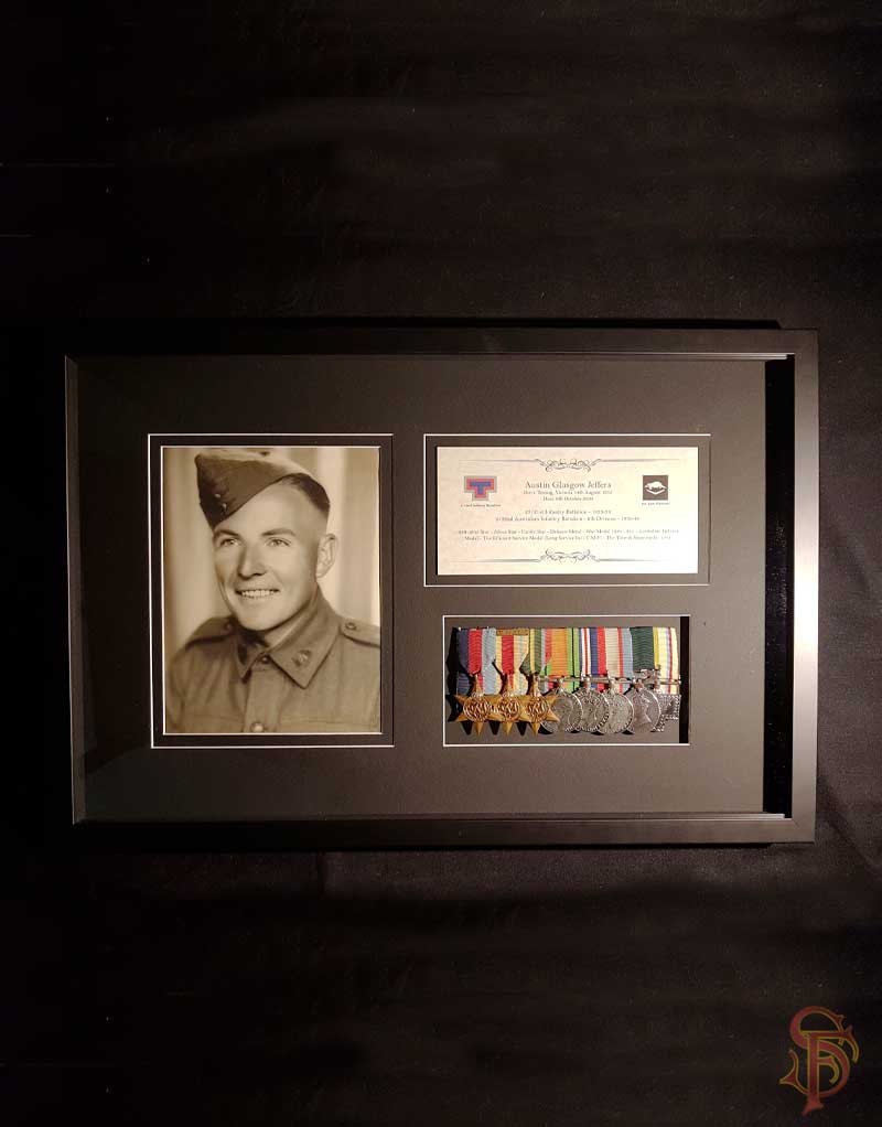 Custom military and memorabilia mounting and framing